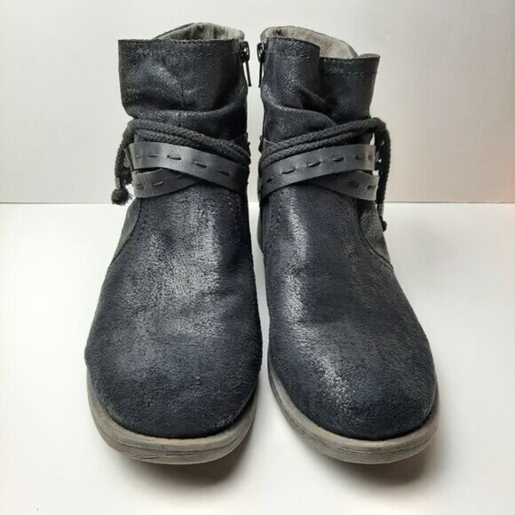 JANA | Germany Chunky Low Heel Shimmer Booties w/ Strap Detail Sz 9.5 US/ Eur 41 - Picture 5 of 15